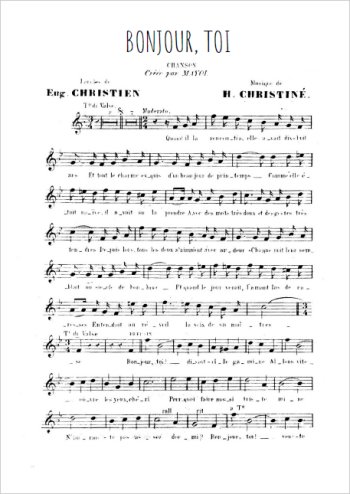 Eugène Christien / Henri Christiné - Bonjour toi
